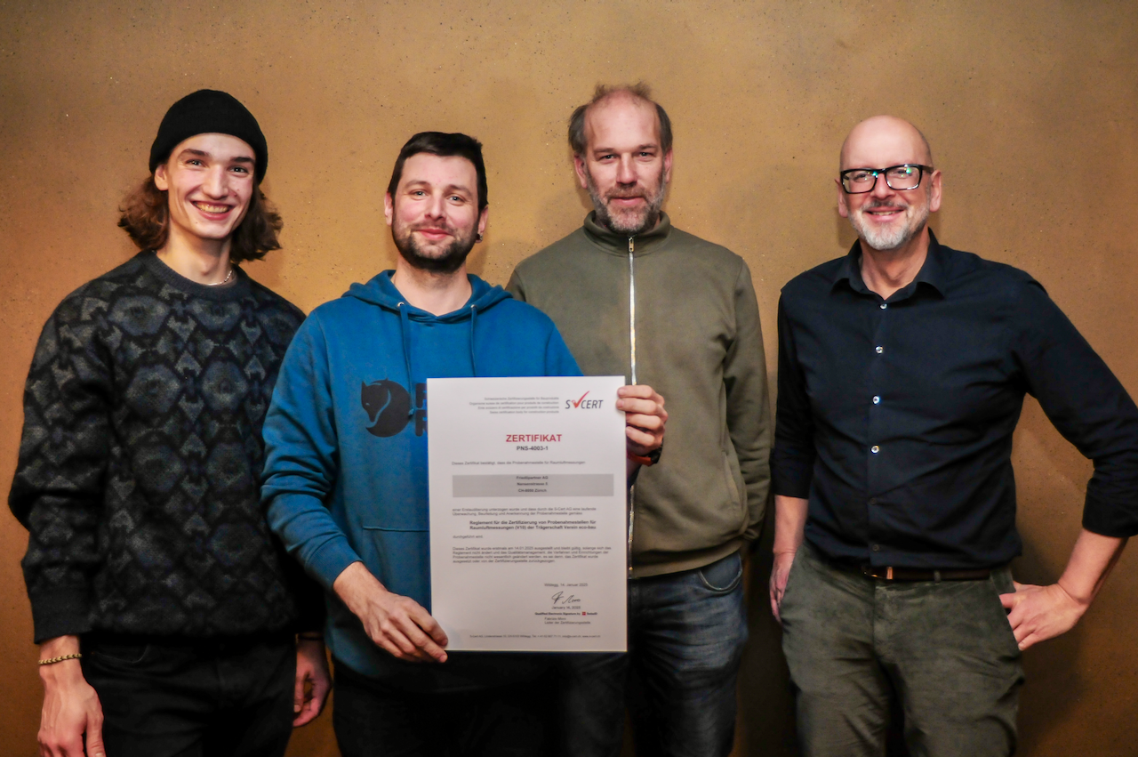 FRIEDLIPARTNER AG nun zertifizierte Probenahmestelle für Raumluft